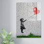 Wallity Cuadro Decorativo de Vidrio Templado Banksy 30 x 45 cm